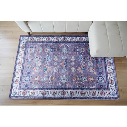 Alfombra oriental antideslizante PRINT SHINE 160x230 cm azul