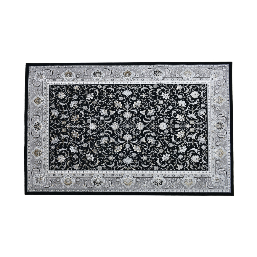 Alfombra oriental GRECE 120 x 170 cm, 2150 g/m², negro/gris/blanco