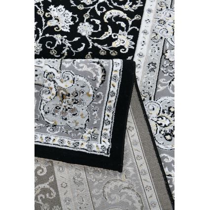 Alfombra oriental GRECE 120 x 170 cm, 2150 g/m², negro/gris/blanco