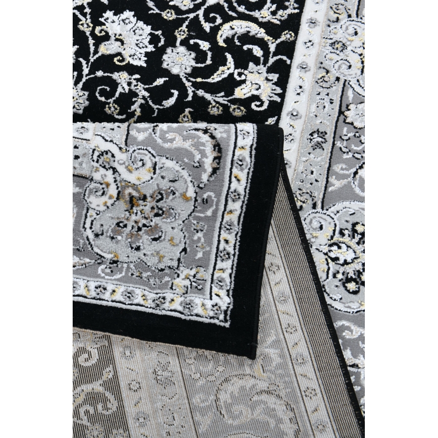 Alfombra oriental GRECE 120 x 170 cm, 2150 g/m², negro/gris/blanco