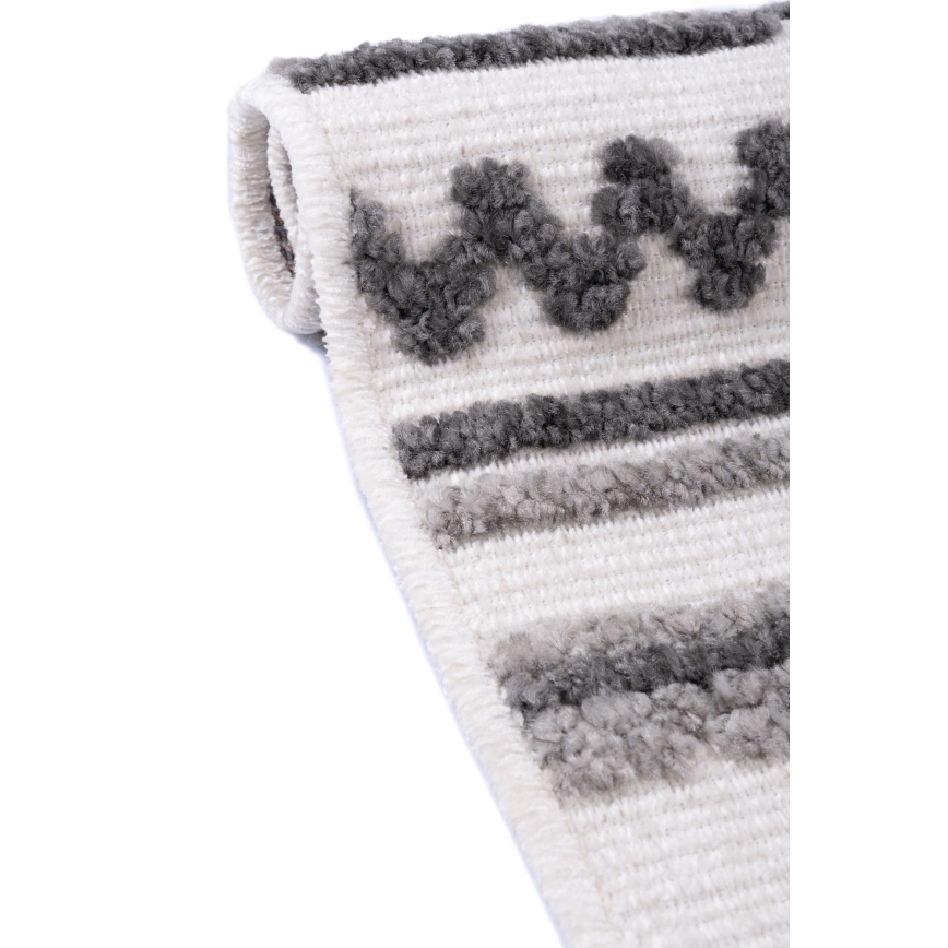 Alfombra oriental NEPAL 80x153 cm gris/blanco