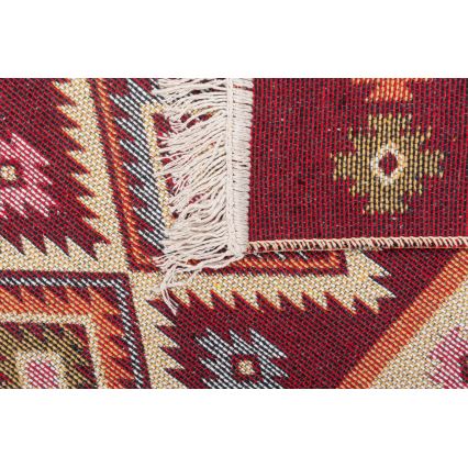Alfombra oriental reversible KILIM 80x150 cm roja/beige