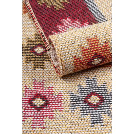 Alfombra oriental reversible KILIM 80x150 cm roja/beige