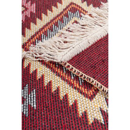 Alfombra oriental reversible KILIM 80x150 cm roja/beige