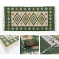 Alfombra oriental reversible KILIM 80x150 cm verde/beige