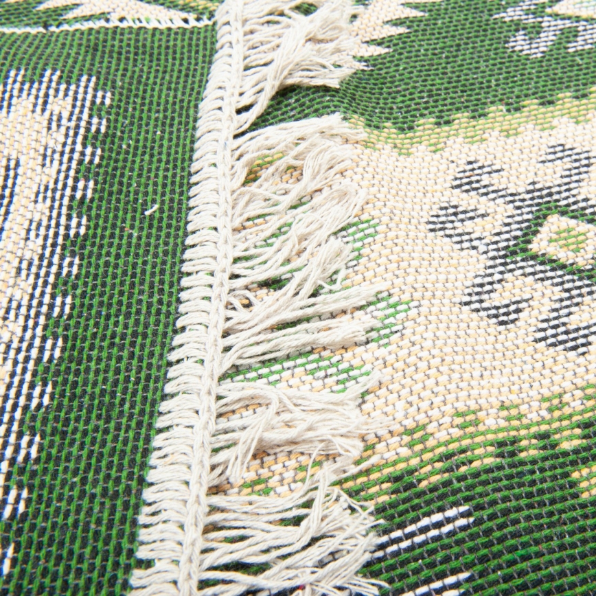 Alfombra oriental reversible KILIM 80x150 cm verde/beige