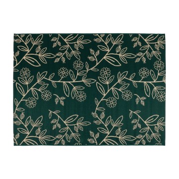 Alfombra para exterior JUNGLE 120x170 cm verde/estampado de hojas