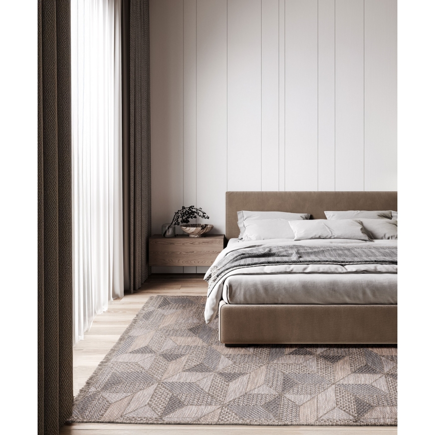 Alfombra para exterior ORIA 160x220 cm gris/beige