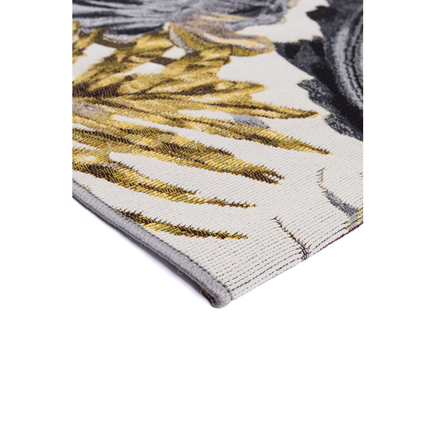 Alfombra para exteriores CAPPUCCINO 80x165 cm dorado/gris/blanco