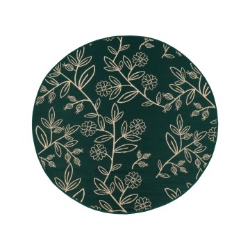 Alfombra para exteriores JUNGLE 135 cm verde/estampado de hojas