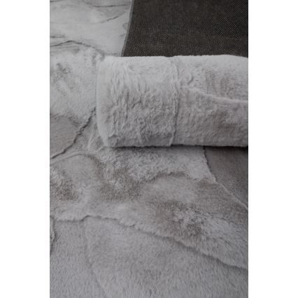 Alfombra RABBIT 3D 120x170 cm gris claro