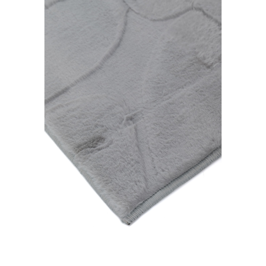 Alfombra RABBIT 3D 160x230 cm gris claro