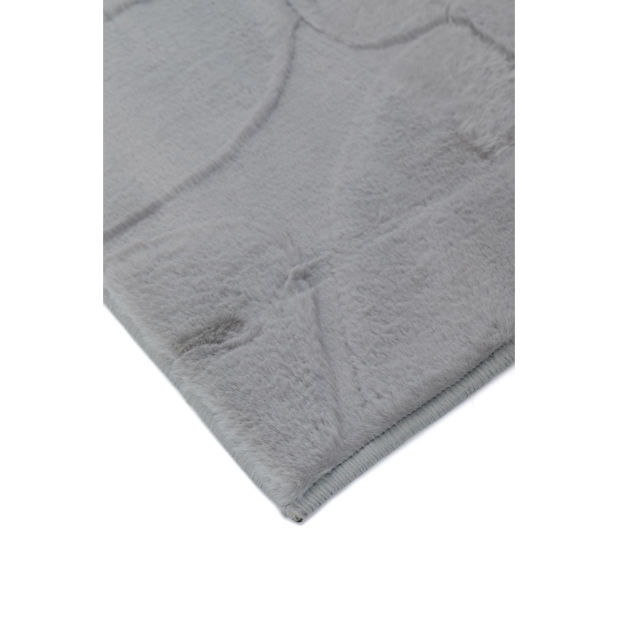 Alfombra RABBIT 3D 80x150 cm gris claro
