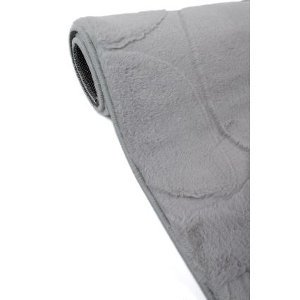 Alfombra RABBIT 3D 80x150 cm gris claro