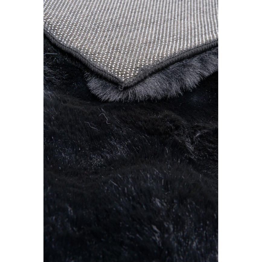 Alfombra RABBIT BUBBLE 80x150 cm negra