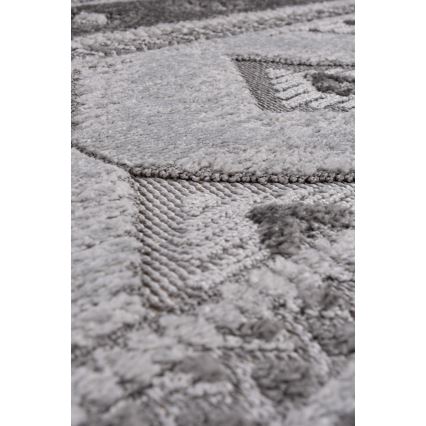 Alfombra redonda de exterior CHIARA, 120 cm — gris