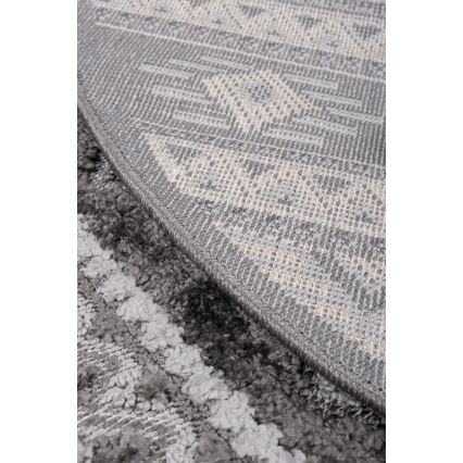 Alfombra redonda de exterior CHIARA, 120 cm — gris