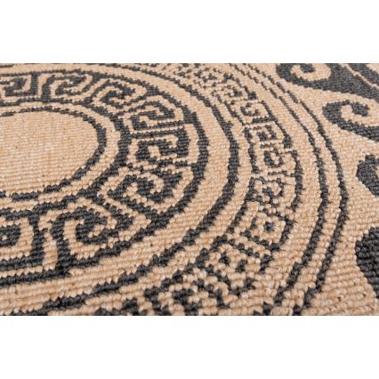 Alfombra redonda de exterior DELMAR 80 cm antracita/beige