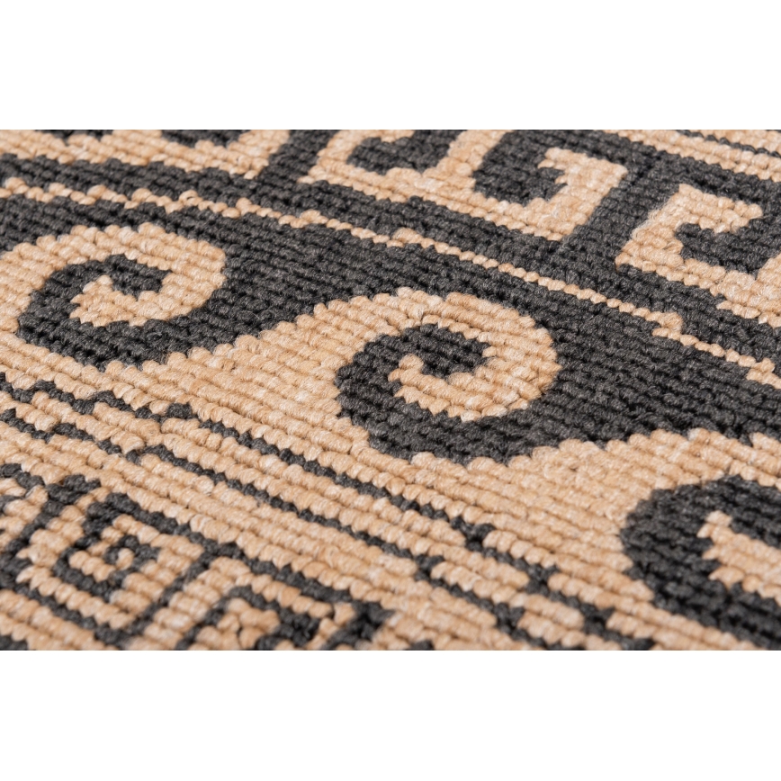 Alfombra redonda de exterior DELMAR 80 cm antracita/beige