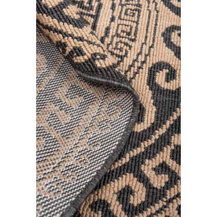 Alfombra redonda de exterior DELMAR 80 cm antracita/beige