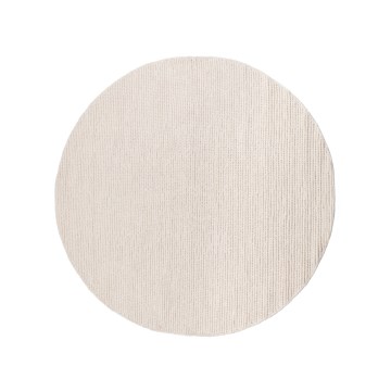 Alfombra redonda natural FIR WOOL 160 cm 2600 g/m2 crema