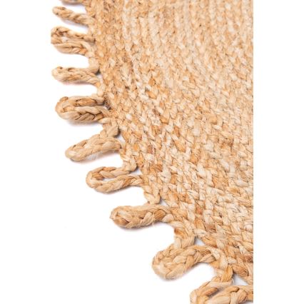 Alfombra redonda natural JUTA 100 cm beige