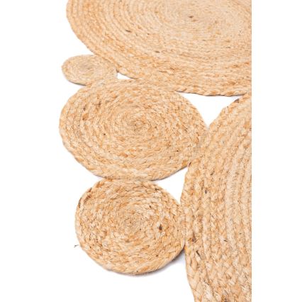 Alfombra redonda natural JUTA, 140 cm, beige