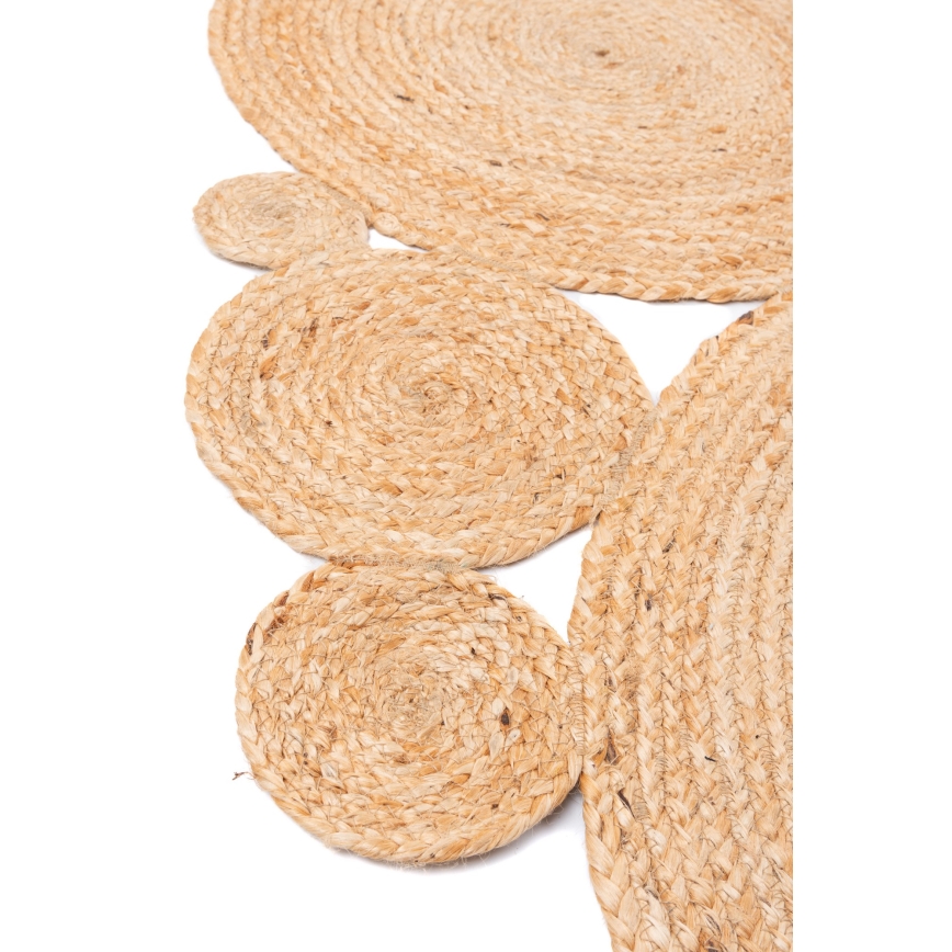 Alfombra redonda natural JUTA, 140 cm, beige