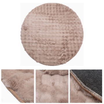 Alfombra redonda RABBIT BUBBLE 160 cm beige