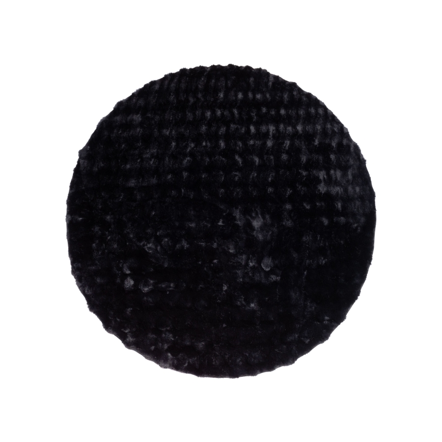 Alfombra redonda RABBIT BUBBLE 160 cm negra