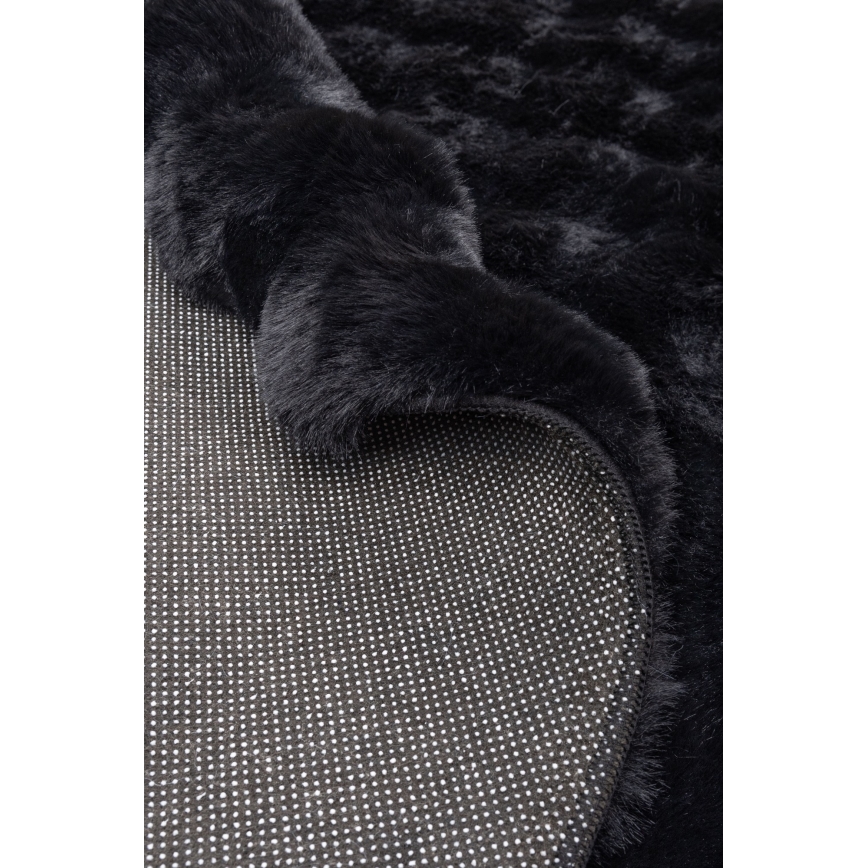 Alfombra redonda RABBIT BUBBLE 160 cm negra