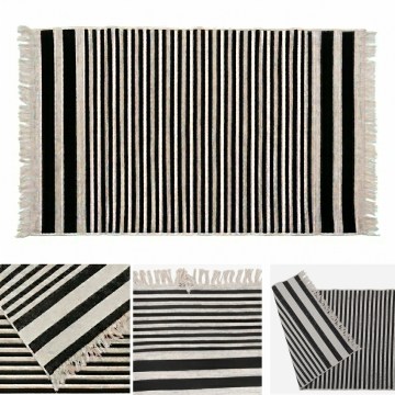 Alfombra reversible KILIM GOLD 60x120 cm negra/blanca