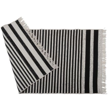 Alfombra reversible KILIM GOLD 80x150 cm negra/blanca
