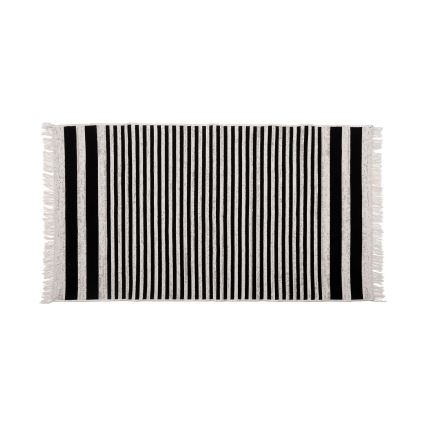 Alfombra reversible KILIM GOLD 80x150 cm negra/blanca