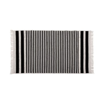 Alfombra reversible KILIM GOLD 80x150 cm negro/blanco
