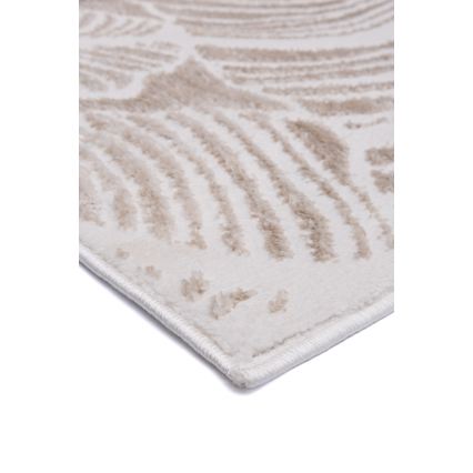 Alfombra SALAMANCA 120x170 cm beige/blanco con diseño de hojas