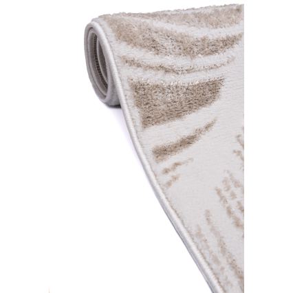 Alfombra SALAMANCA 160x230 cm beige/blanco, con motivo de hojas