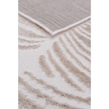 Alfombra SALAMANCA 200x280 cm beige/blanco, estampado de hojas