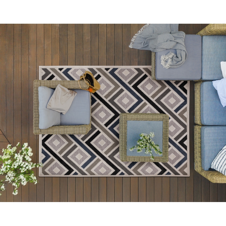 Alfombra SHIFT 120x160 cm gris/azul