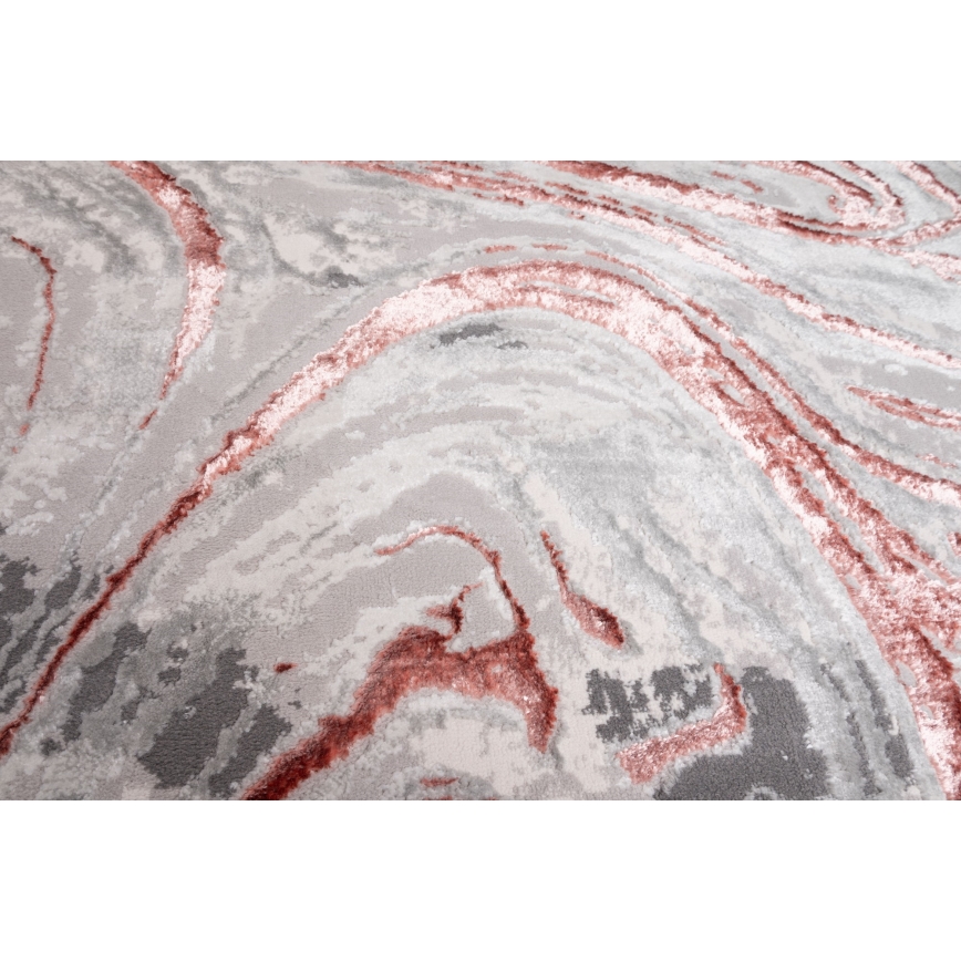 Alfombra STONE 120x160 cm rosa/gris