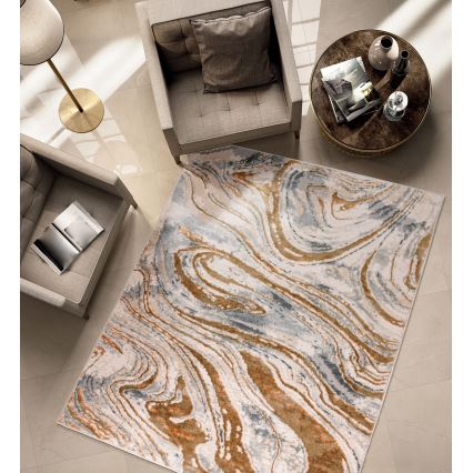 Alfombra STONE 160x220 cm beige/gris