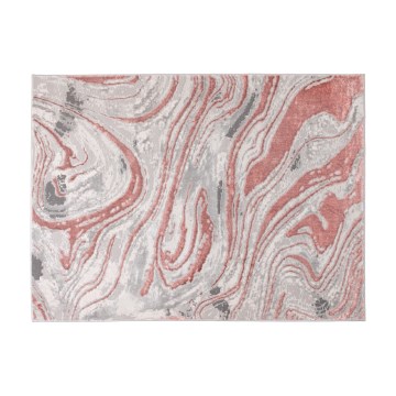 Alfombra STONE 160x220 cm rosa/gris