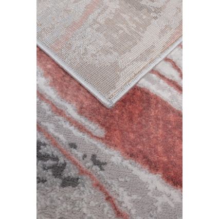 Alfombra STONE 160x220 cm rosa/gris