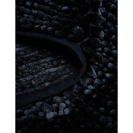 Alfombrilla de baño antideslizante CHENILLE 50x80 cm, negra