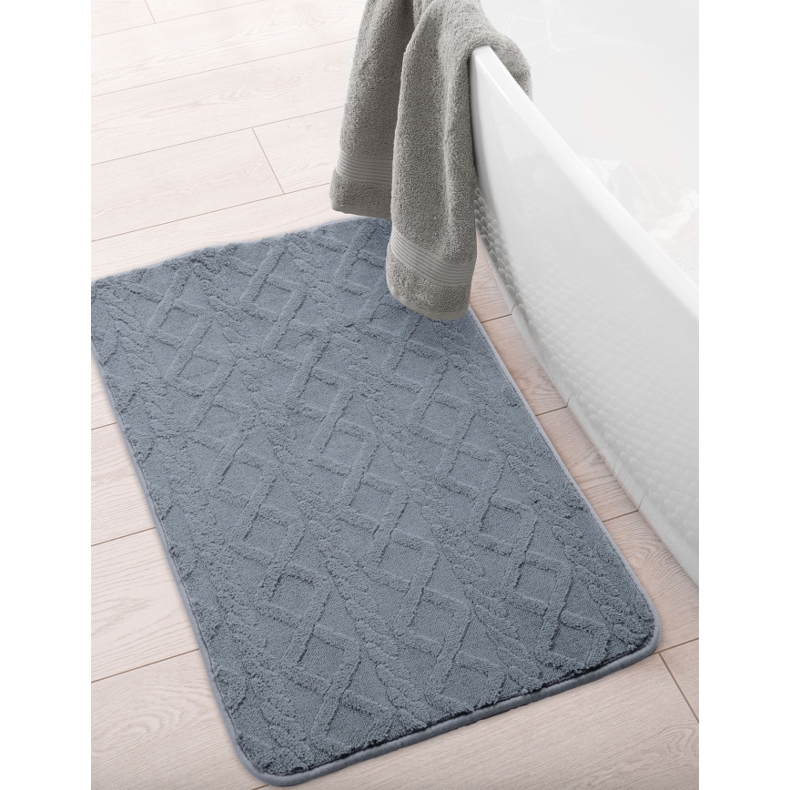 Alfombrilla de baño NEW STYLE 3D 60x90 cm, gris