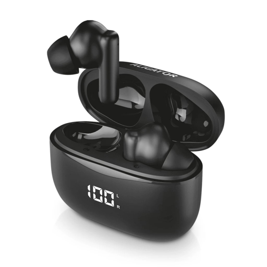 Aligator AUC001 - Combo de audio 3 en 1: auriculares de diadema 150 mAh, auriculares inalámbricos 200 mAh + 2x 30 mAh y altavoz 1200 mAh