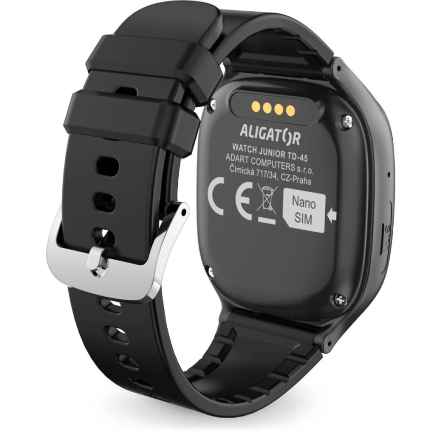 Aligator AW11BK - Reloj inteligente Watch Junior 2, 450 mAh, IP67, Wi-Fi, negro