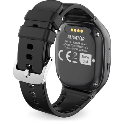 Aligator AW11BK - Reloj inteligente Watch Junior 2, 450 mAh, IP67, Wi-Fi, negro
