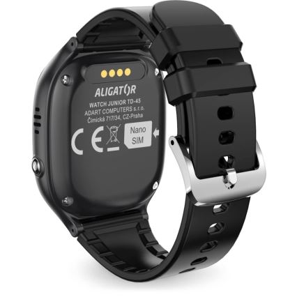 Aligator AW11BK - Reloj inteligente Watch Junior 2, 450 mAh, IP67, Wi-Fi, negro