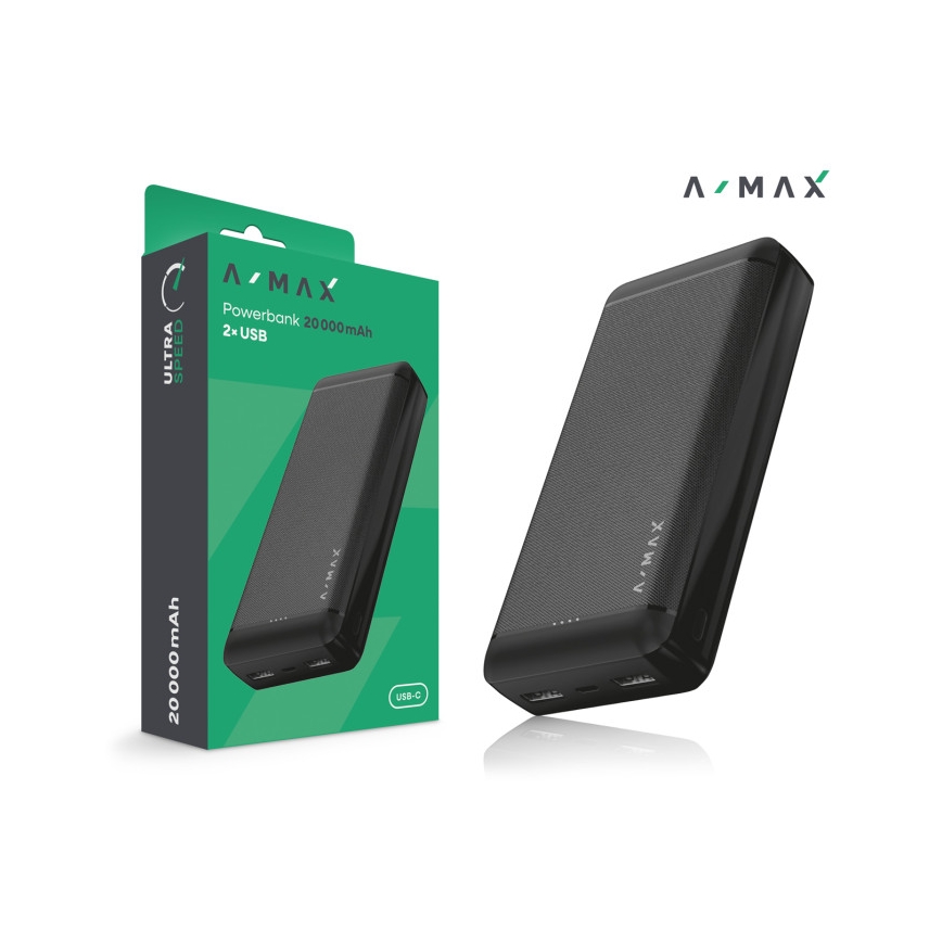 Aligator AX0003 - Batería externa A-MAX 10000 mAh 3,7V negro